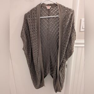 Elegant Women's Open-Knit Sweater in Taupe